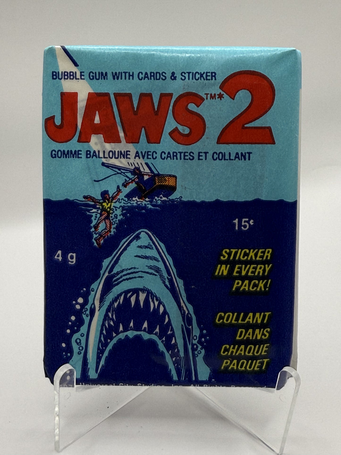 Jaws 2 Trading Cards sealed wax Pack (Topps 1978)