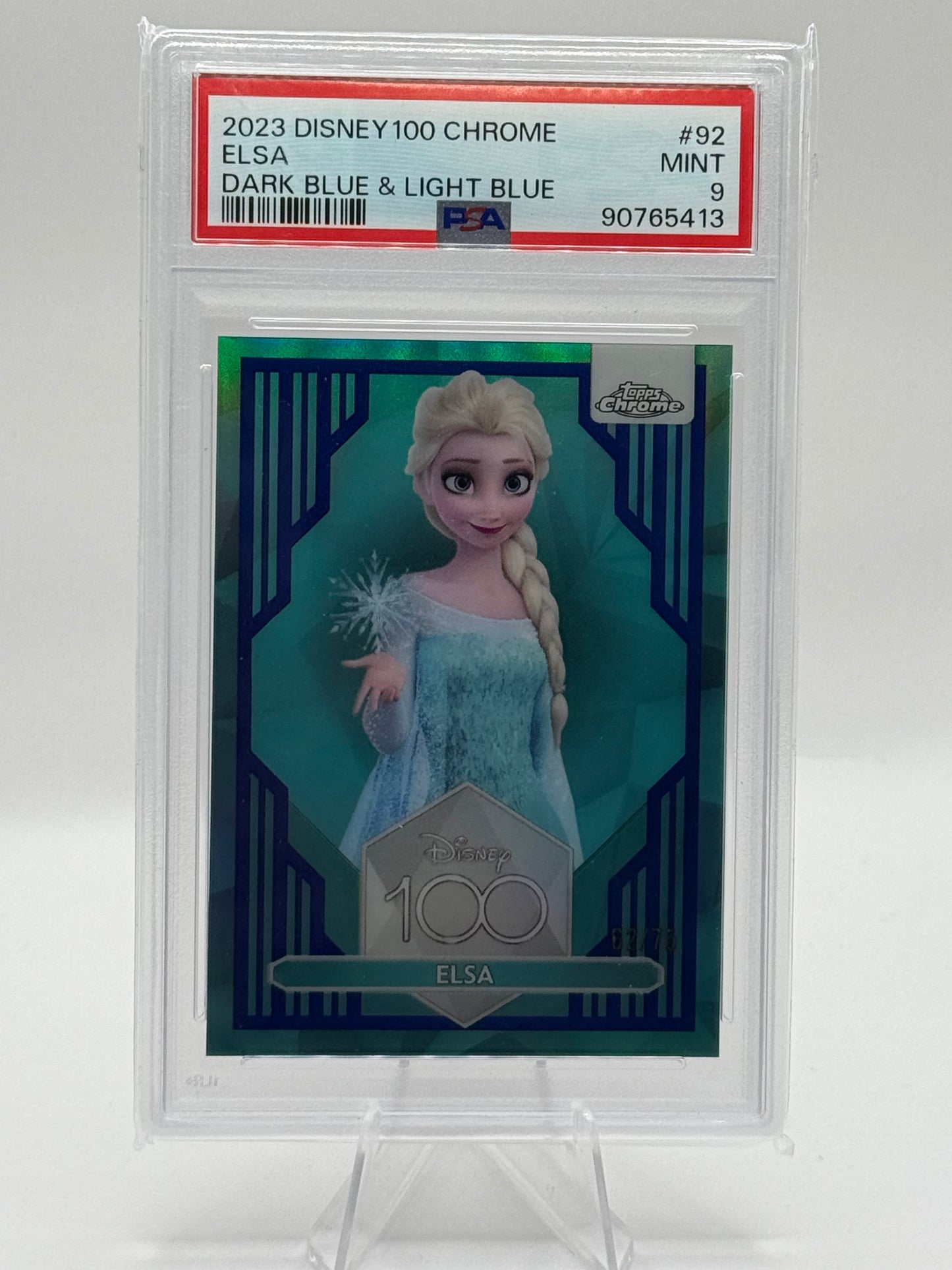 Disney Chrome 100 - Elsa 62/75 PSA 9 (Topps 2023)