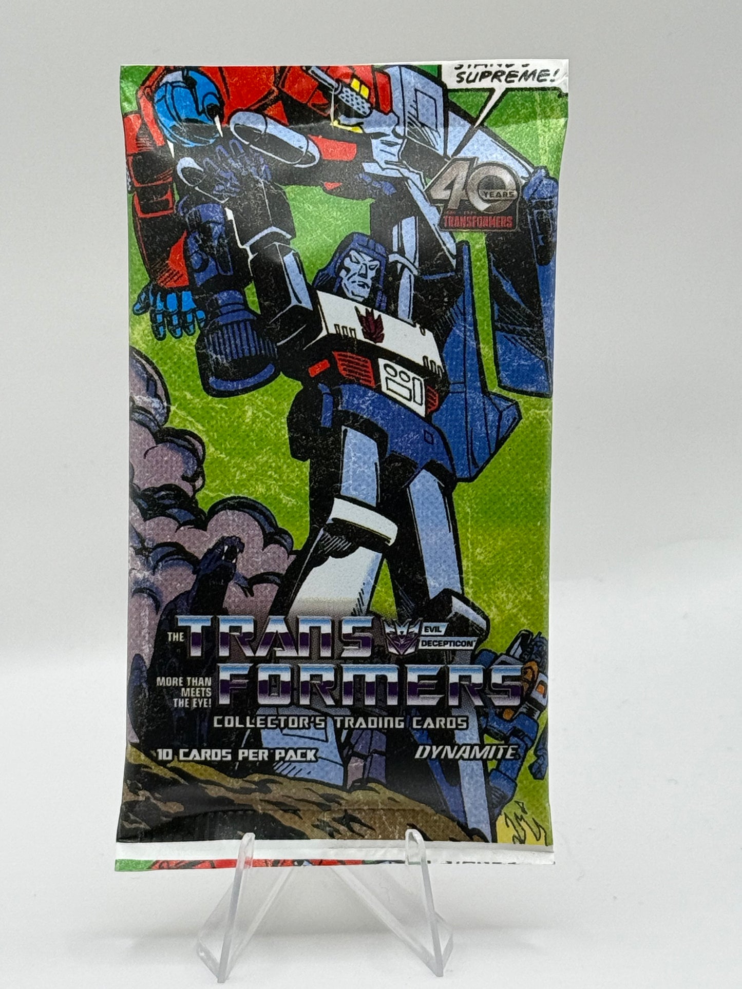 Dynamite Transformers 40th Anniversary Collector Trading Card Wax Pack 10 Cards