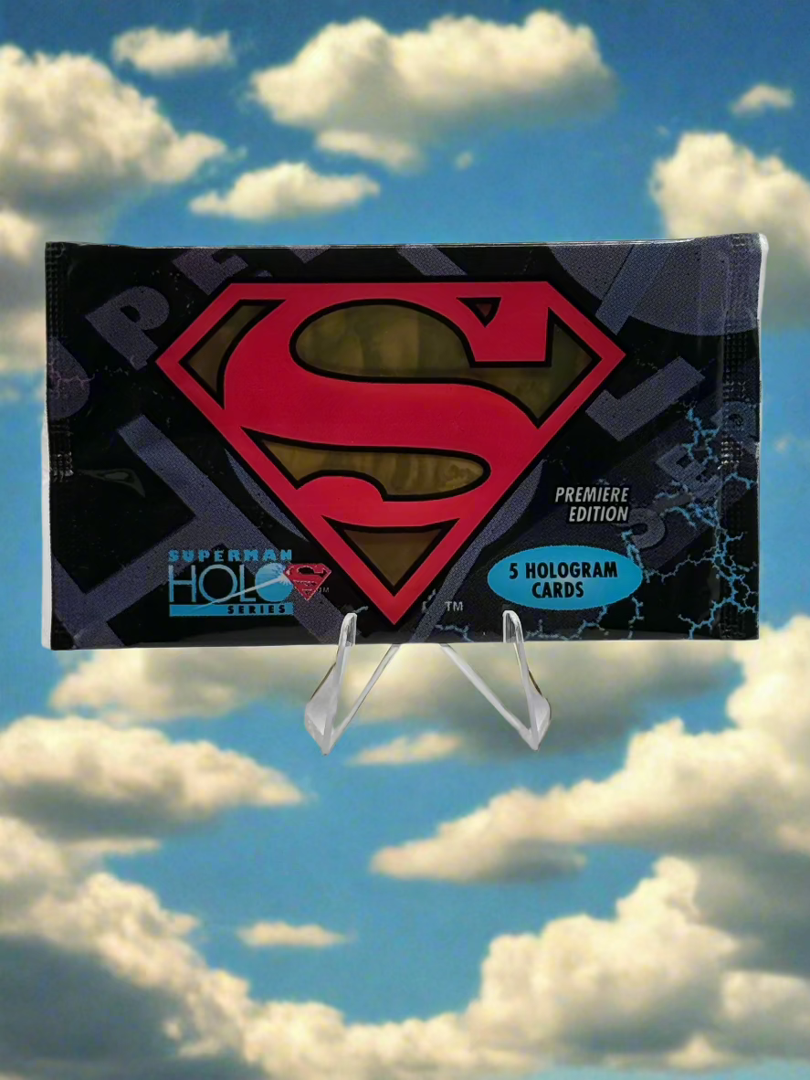 Superman Holo Series Hologram Cards Retail Pack SEALED (FLEER SKYBOX 1996)