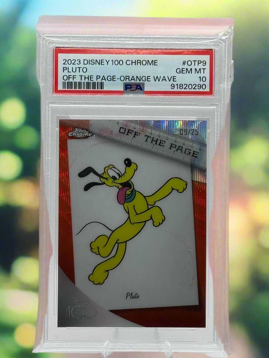 Disney 100 Chrome 2023 - Pluto off the Page Insert 09/25 - PSA10